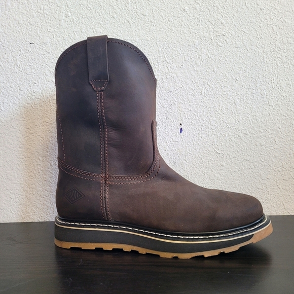 Bonanza Brown Leather Cowboy Boots - Picture 4 of 4